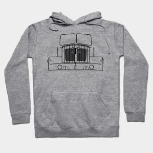 Thornycroft Mighty Antar classic heavy truck outline graphic (black) Hoodie